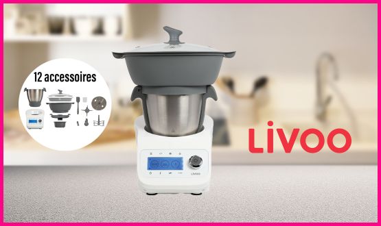 Robot Super Cooker Tout en 1 avec 12 accessoires inclus LIVOO