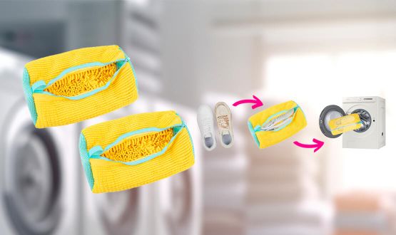 Set de 2 sacs de lavage réutilisable pratique pour chaussures
