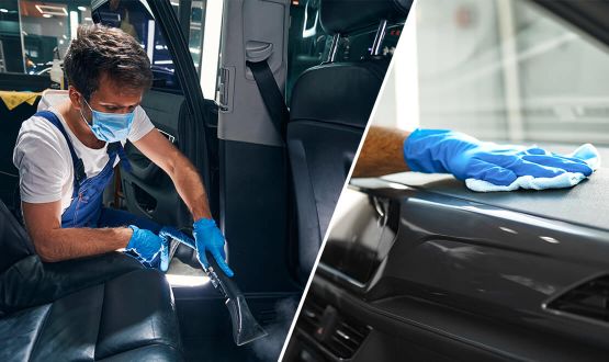 Nettoyage intérieur pour voiture avec/sans traitement de la peinture oxydée et micros rayures