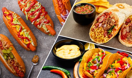 Burrito, Tacos ou Hot-Dog au choix avec Milkshake pour 2, 4 et 6 personnes