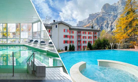 Séjour à l'Hôtel Les Sources des Alpes***** à Loèche-les-Bains avec accès illimité au SPA et aux piscines pour 2 personnes 