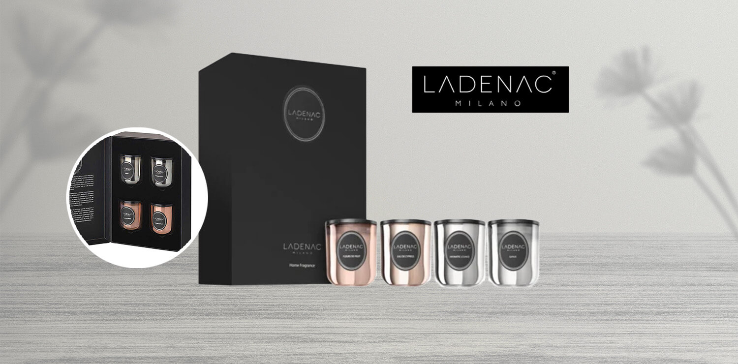 Coffret découverte luxueux de 4 bougies Ladenac Milano