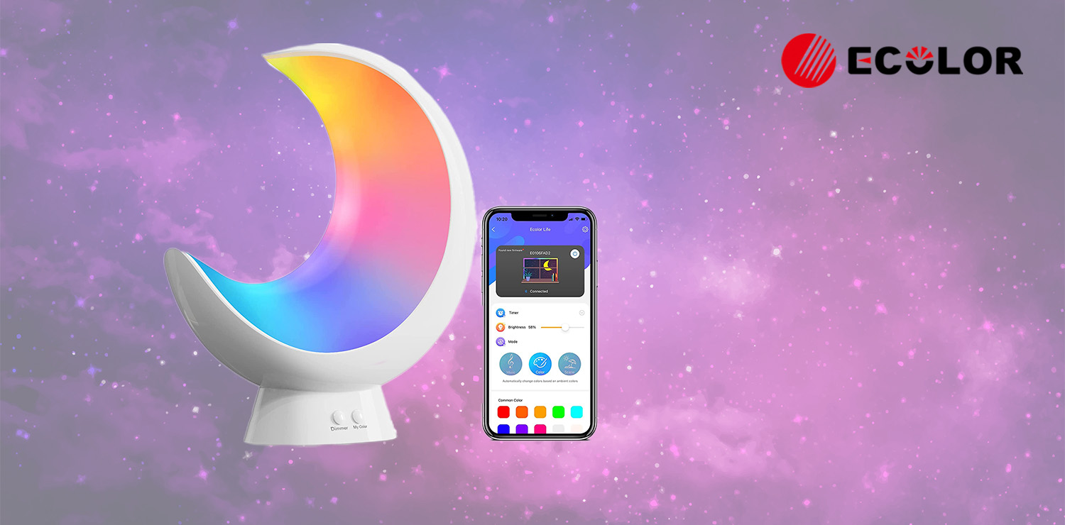 Lampe lune LED connectée 
