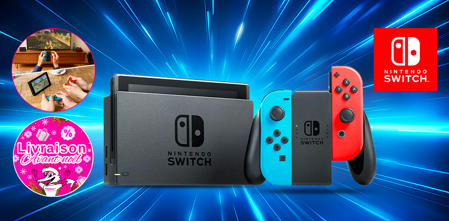 Nintendo Switch – Modèle Neon (bleu néon / rouge néon)