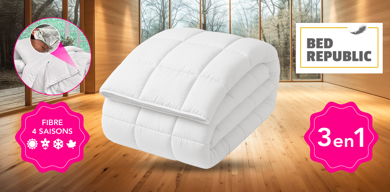 Duvet 4 saisons 3en1 séparable et modulable BED REPUBLIC