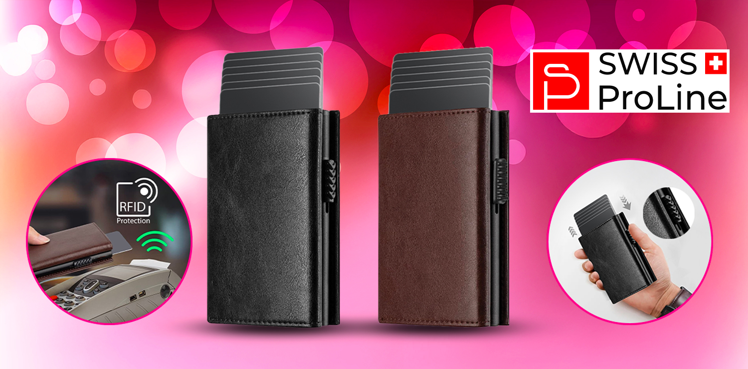 Porte-Monnaie en cuir avec protection RFID Swiss ProLine