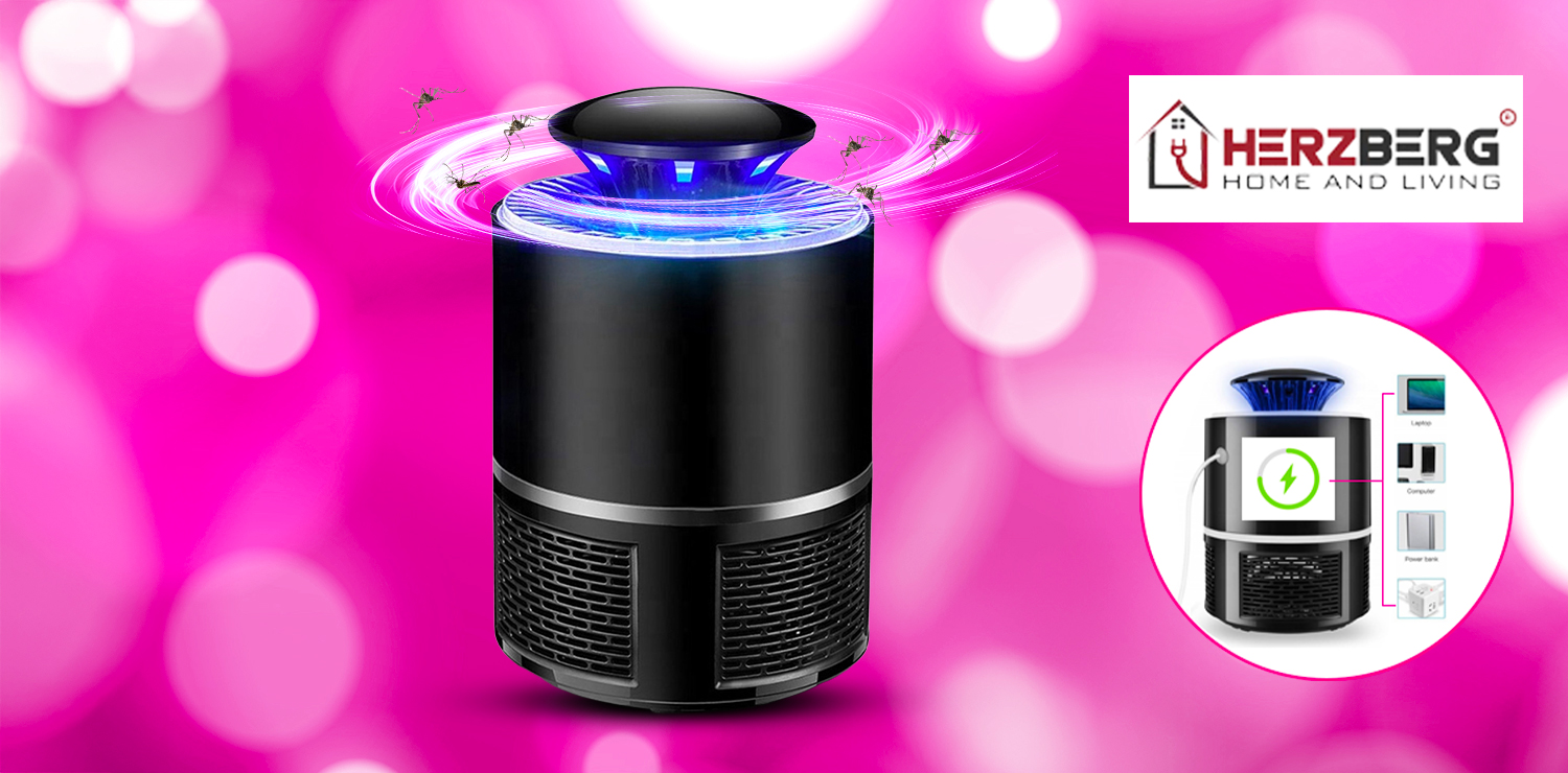 Lampe UV anti moustiques rechargeable et pratique HERZBERG