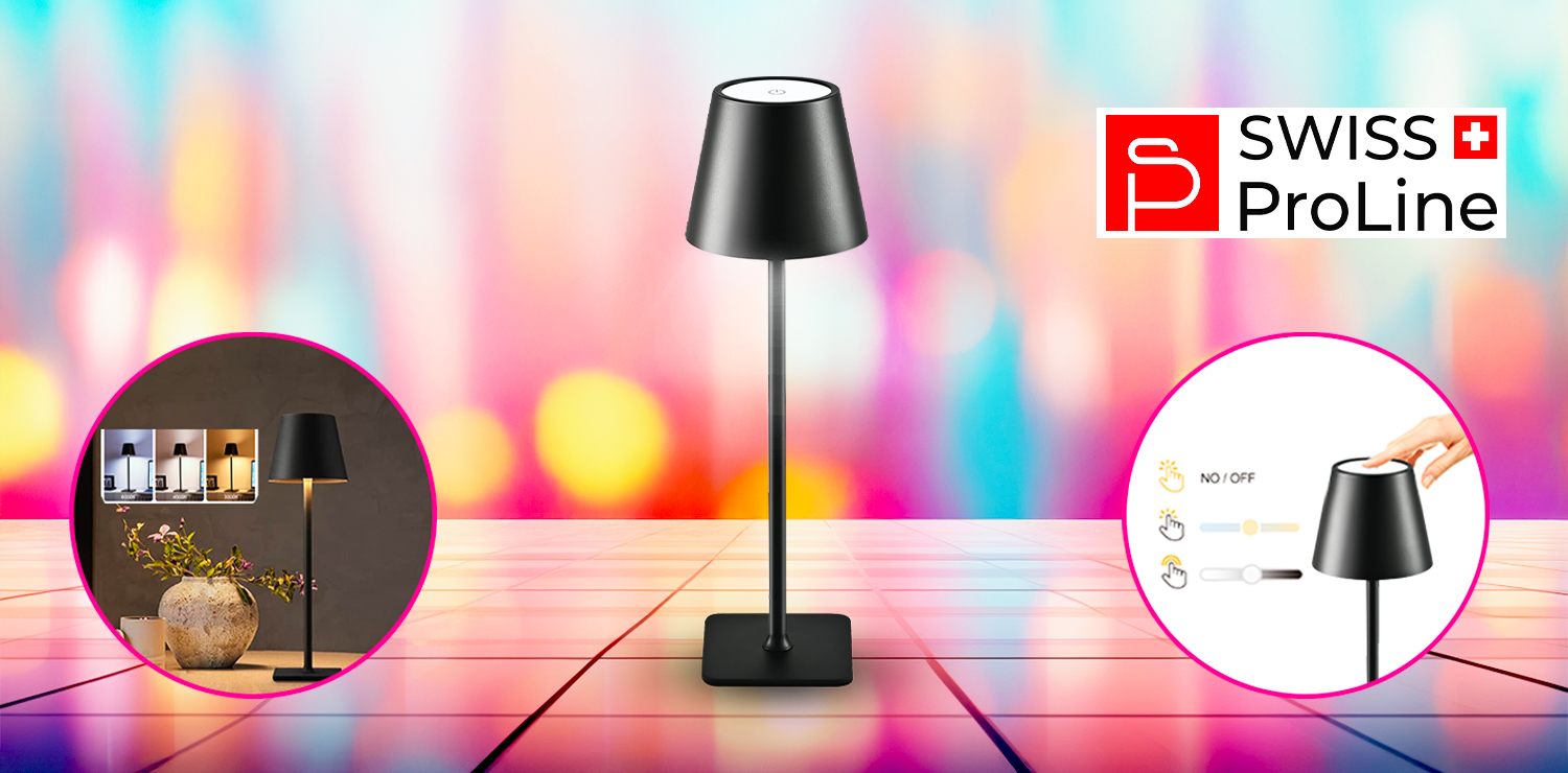 Lampe chic LED sans fil tactile Swiss ProLine