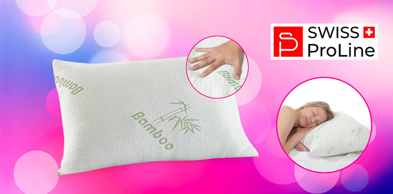 Oreiller de Luxe en Bambou avec mousse à mémoire de forme Swiss ProLine