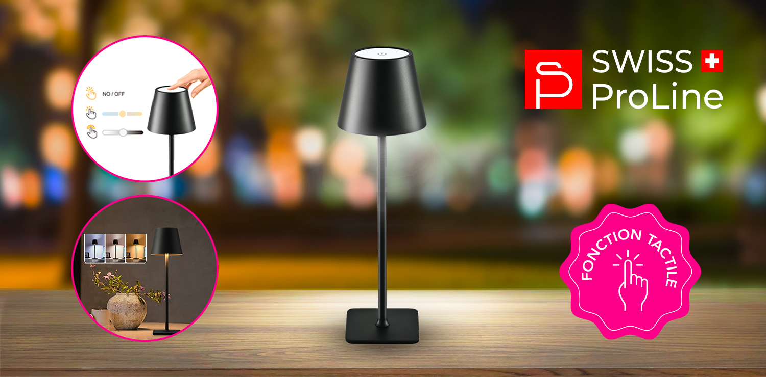 Lampe chic LED sans fil tactile Swiss ProLine