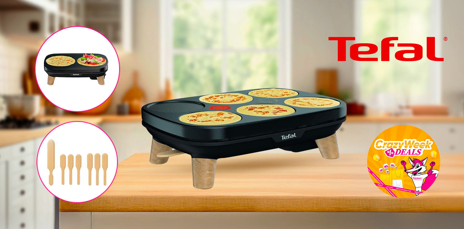 Crépière pour 6 personnes 2en1 avec 12 accessoires TEFAL