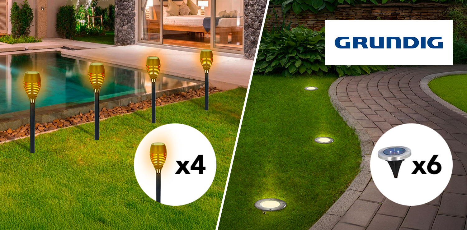Set de lampes solaires LED Grunding
