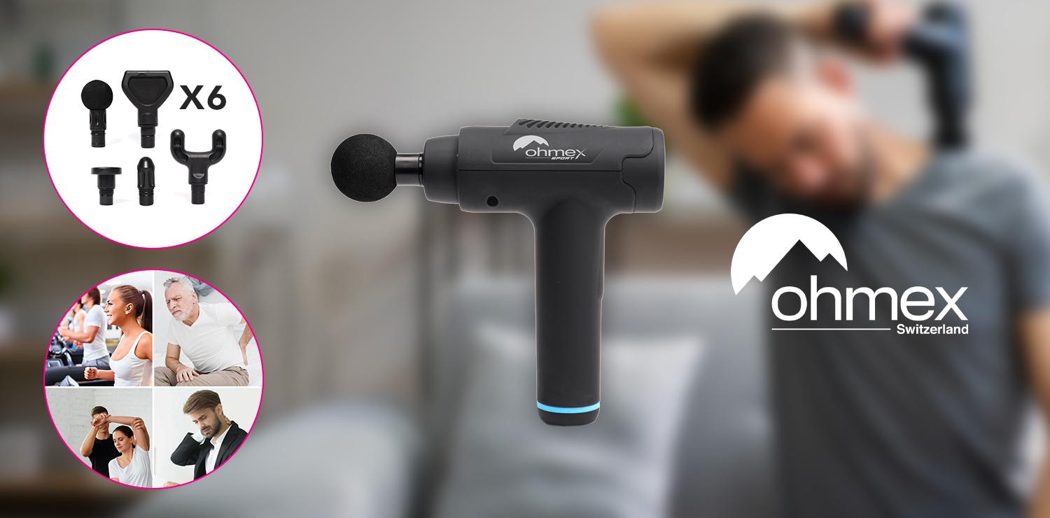 Pistolet de massage OHMEX (6 têtes de massage inclus)