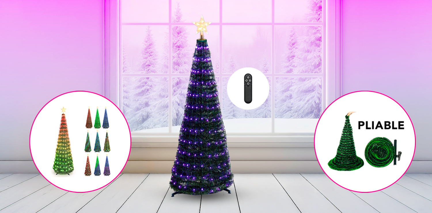 Sapin de Noël LED révolutionnaire (connecté et pliable)