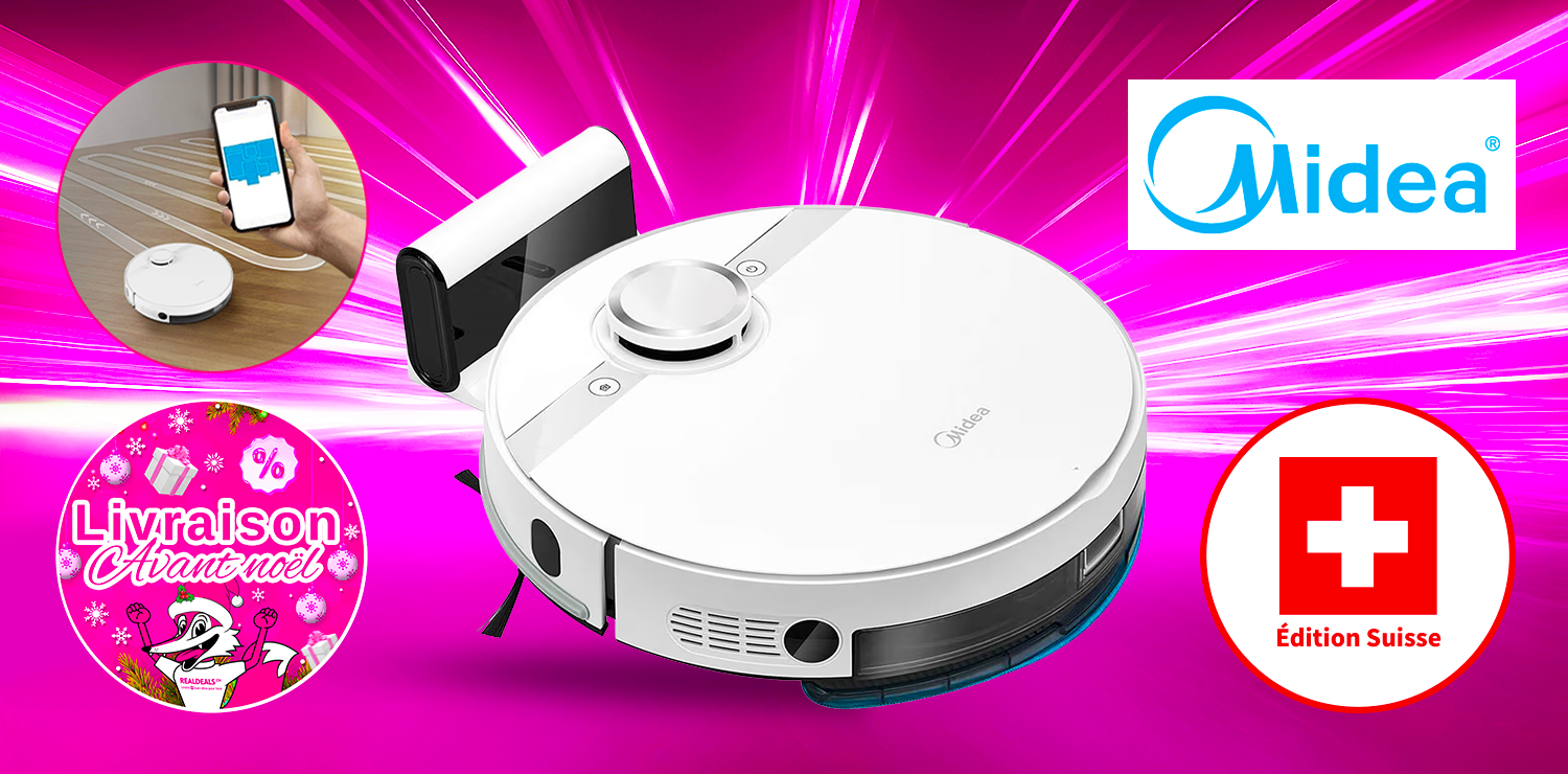 Aspirateur robot connecté 2en1 M7 Swiss Edition (aspirateur et laveur) MIDEA