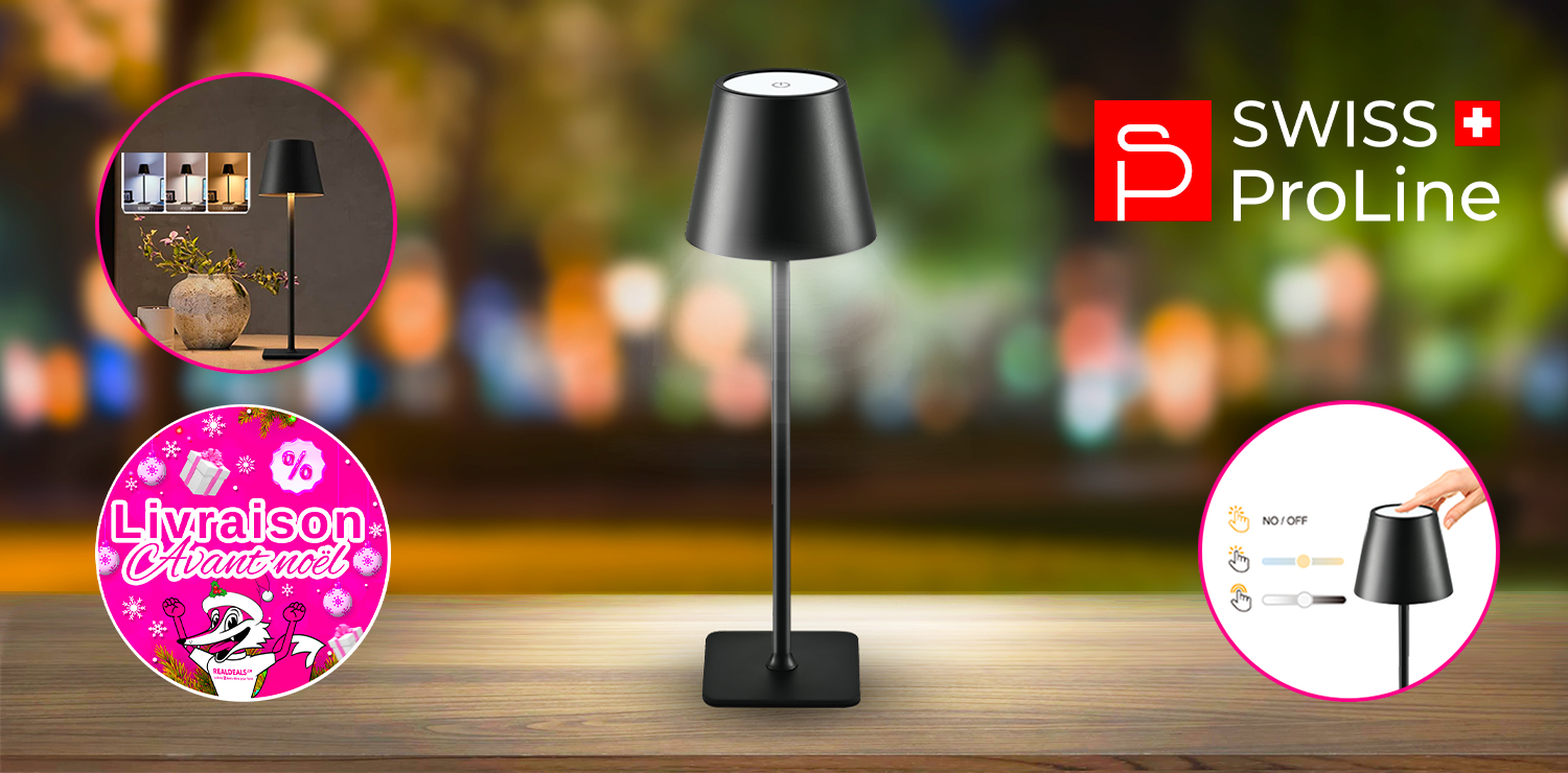 Lampe chic LED sans fil tactile Swiss ProLine