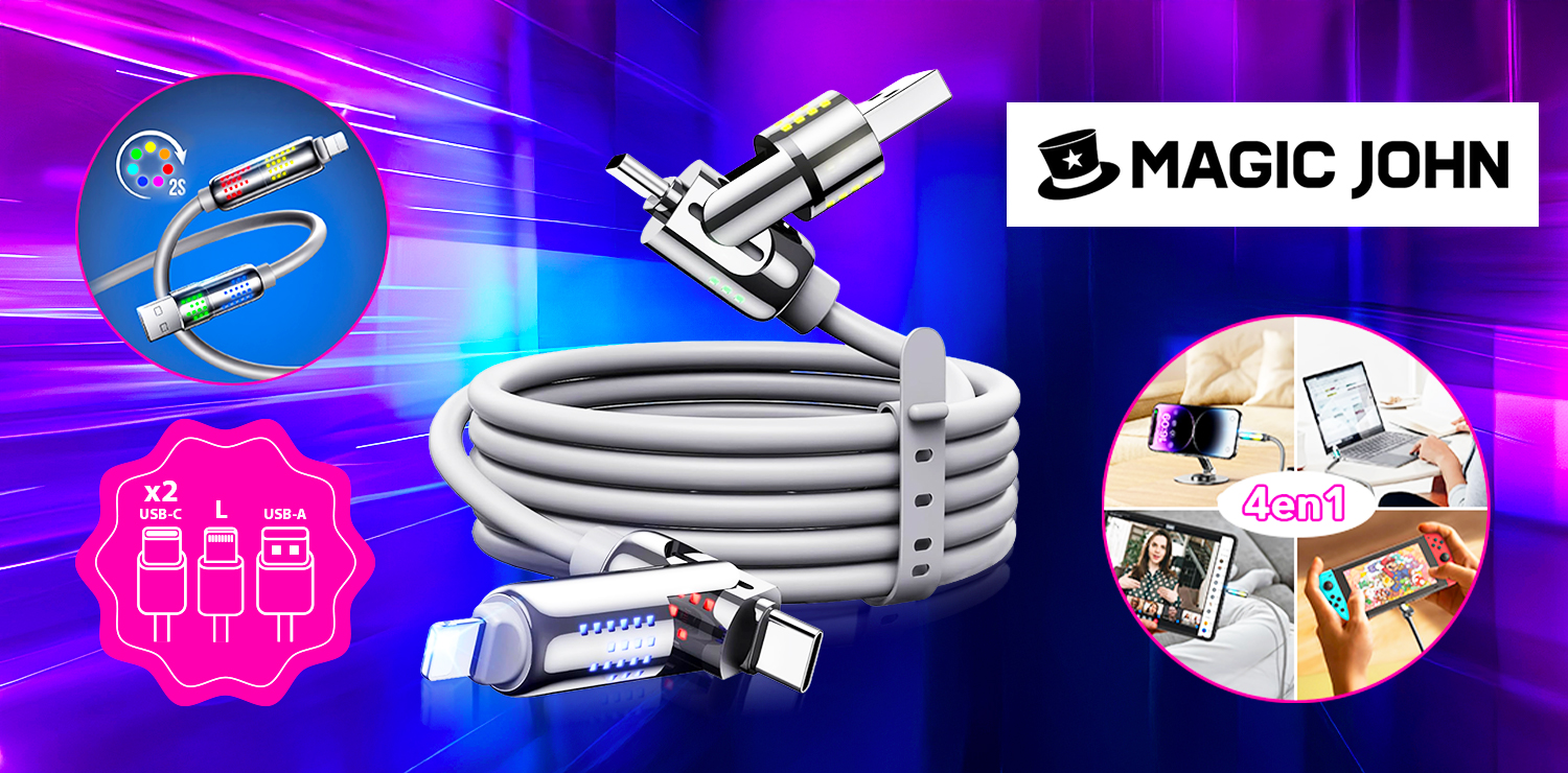 Câble de chargement 4en1 rapide et pratique MAGIC JOHN