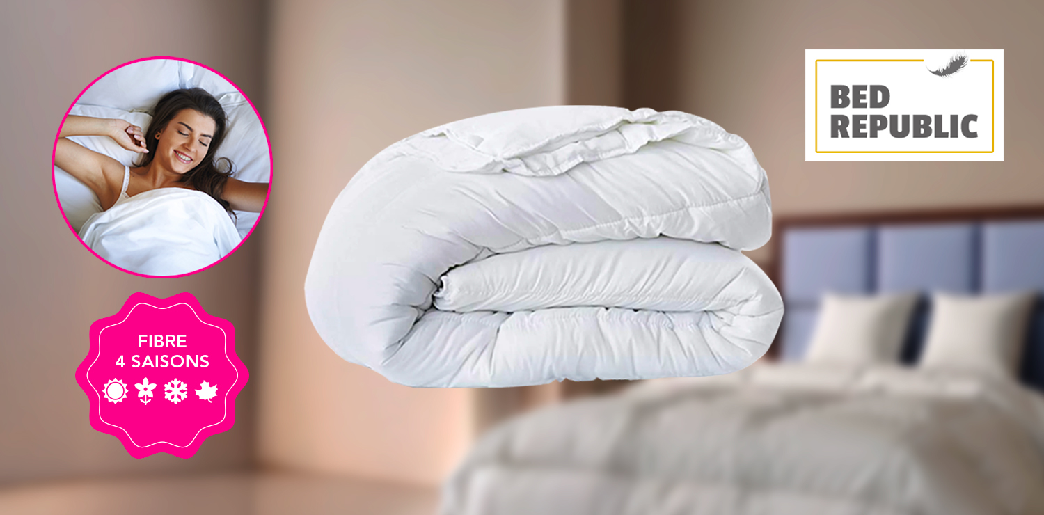 Duvet en fibre 4 saisons hiver-printemps-été-automne BED REPUBLIC