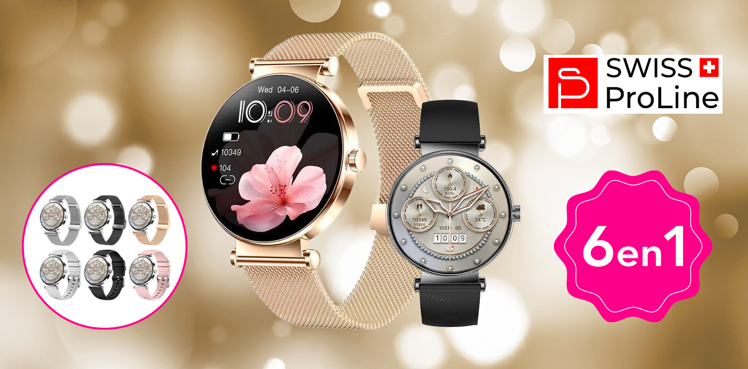 Montre connectée luxe 6en1 Swiss ProLine