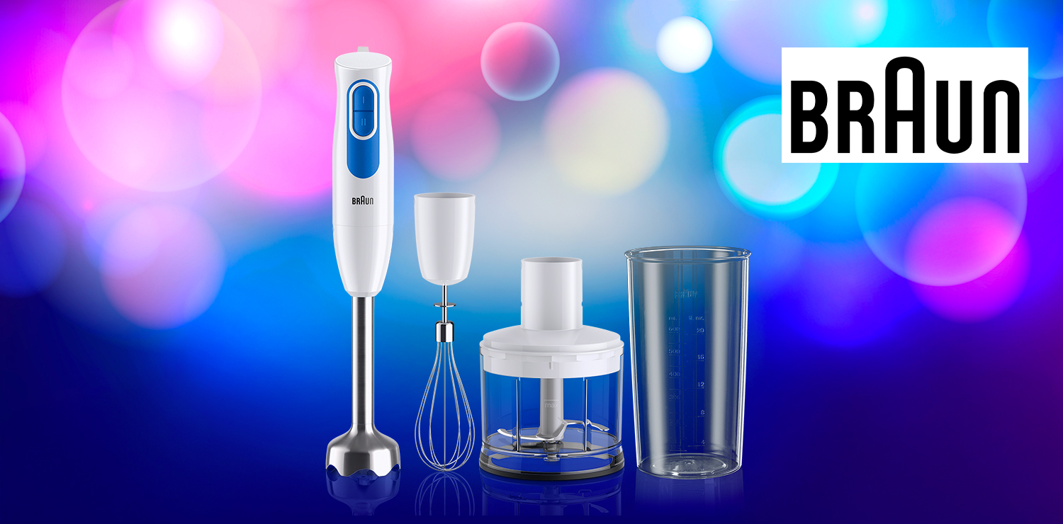 Mixeur plongeant puissant avec 4 accessoires BRAUN