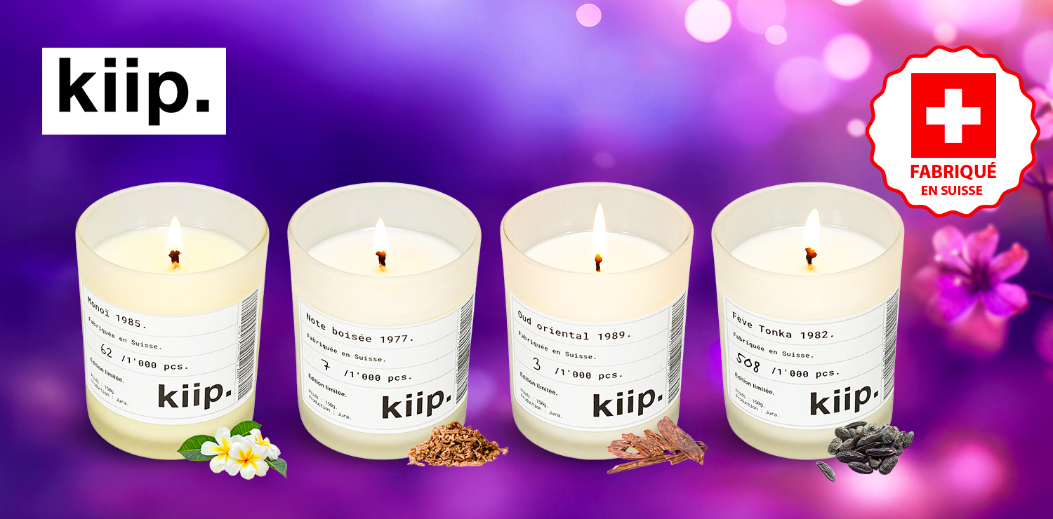 Set de 4 bougies parfum surprise KIIP